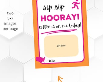 Gift Card Holder | Staff Appreciation | Coffee Gift Card | Teacher Gift | Teacher Appreciation | Instant Download | Dunkin gift card holder