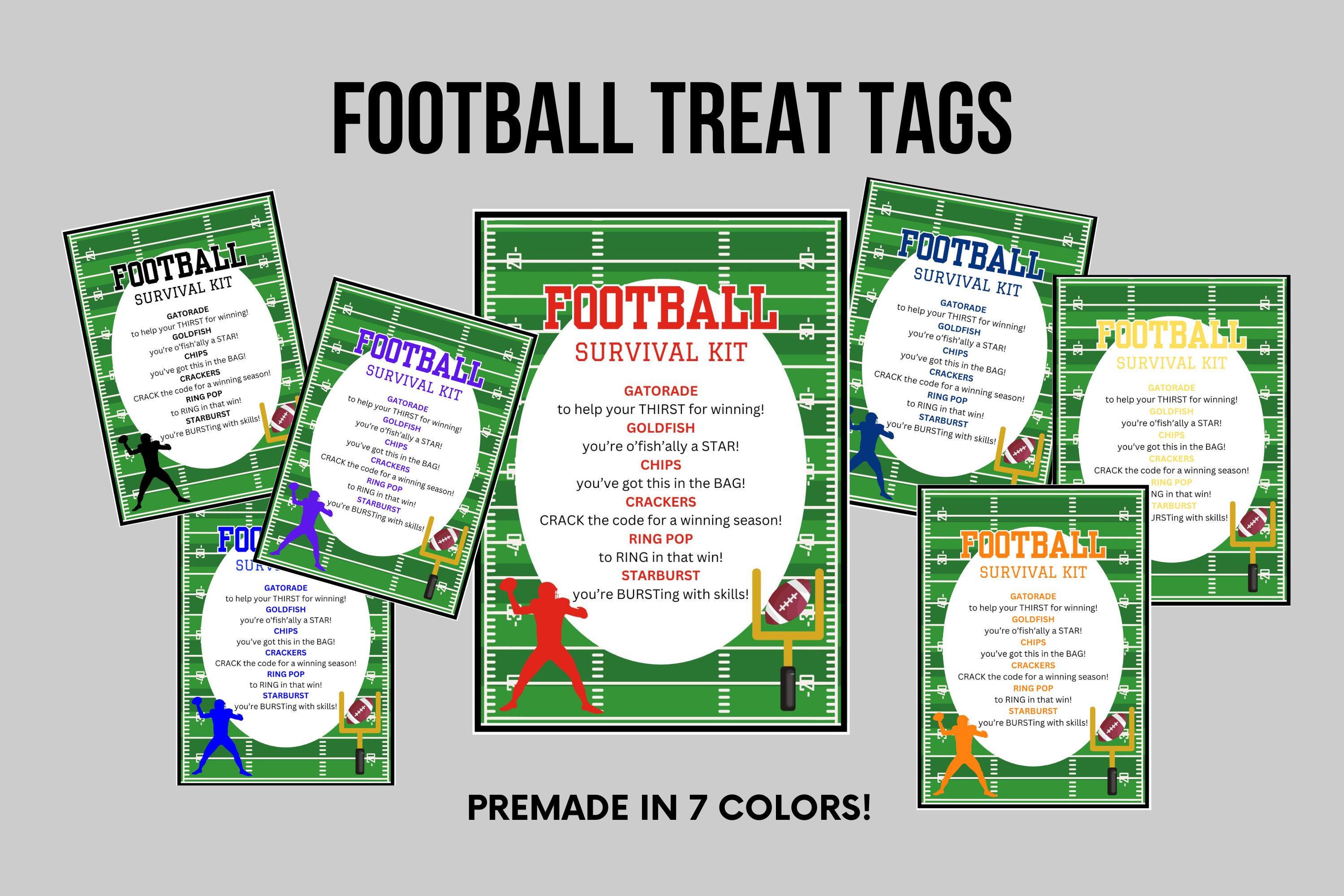 Football Treat Tags | Snack Tags | Treat Bag Tag | Football Mom ...