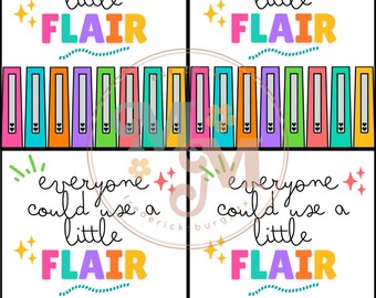 Flair Gift Tags | Teacher Gift | Flair Pens | Digital Download | Gift Tag PDF | Teacher Appreciation