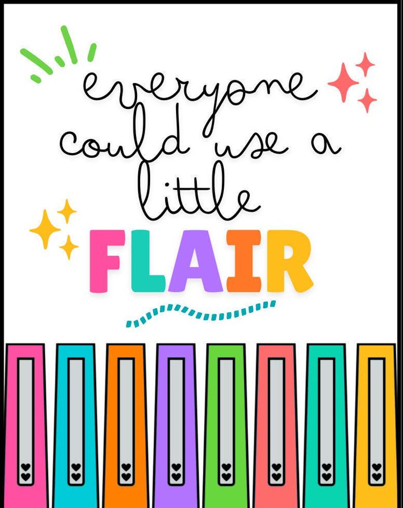 Flair Gift Tags | Teacher Gift | Flair Pens | Digital Download | Gift ...