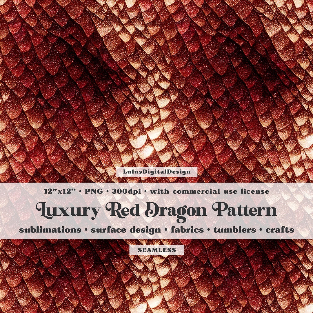 Copper Dragon Scale Seamless Pattern Metallic Luxury Dragon Etsy