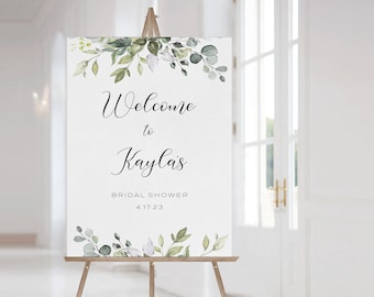 Printed Bridal Shower Welcome Sign | Floral Foamboard Decor