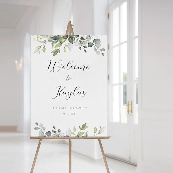 Printed Bridal Shower Welcome Sign | Floral Foamboard Decor