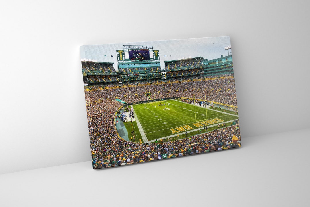 Lambeau Field Green Bay Wisconsin Mounted Canvas Ready to Hang Etsy