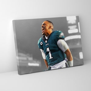 Running for 2022 MVP! Philadelphia Eagles Jalen Hurts Mounted Canvas - Ready to Hang