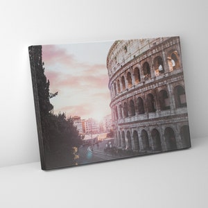 Colosseum in Rome Italy Mounted Canvas - Ready to Hang - Premium Posters - Office Wall Decor - Gift