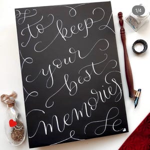 Album fotografico in calligrafia