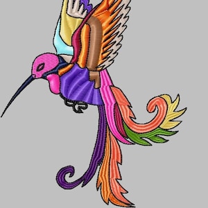 BIRD Digital Embroidery Machine design!!! COLORED BIRD!!!