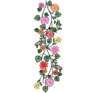 NEW! Machine Embroidery design with floral for curtain, pillow, hand bag, dress and etc. size-229.2x163mm(9.02x6.42in), hoop size 9.45x7.87