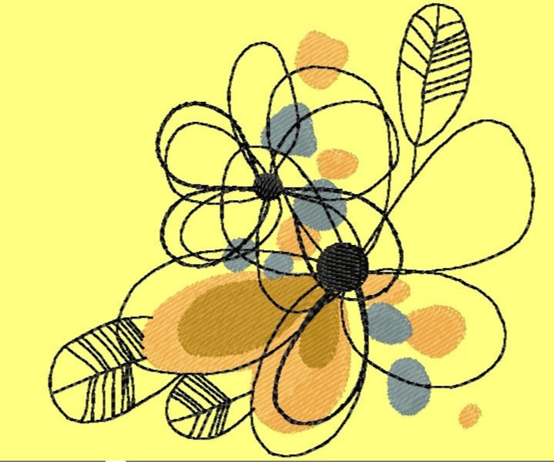 Floral Embroidery Machine Design, Digital Machine File - Etsy
