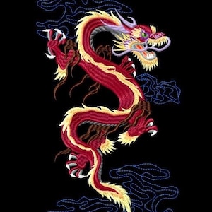 Dragon Embroidery Design, Digital Download, Embroidery Machine File designed dragon