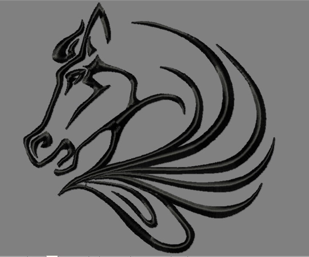 HORSE Head Embroidery Machine Design Horse Embroidery Etsy