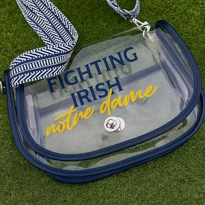 Fighting Irish | Clear Crossbody| Stadium Approved | Game Day Gear | Notredame | Clear Bag