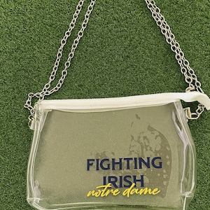 Notre Dame Clear Purse | Game day bag | Clear Bag | Fighting Irish | Stadium Approved