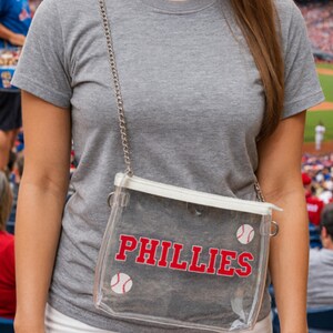 Crossbody Clear Purse | Phillies Stadium Bag | Stadium Approved