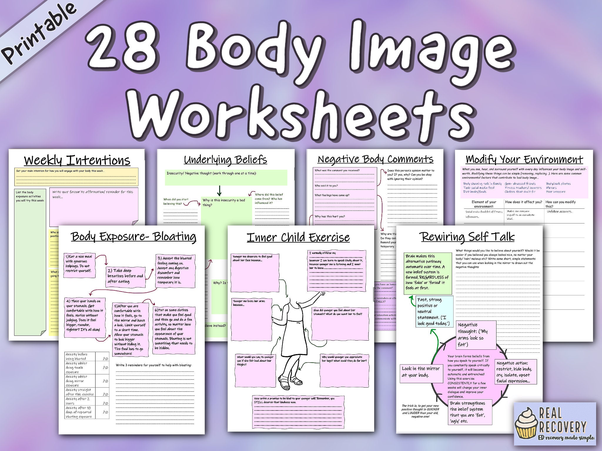 Body Image Worksheet - Etsy body-image-worksheet-etsy