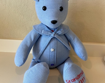 18 inch Memory Bear keepsake - Custom made