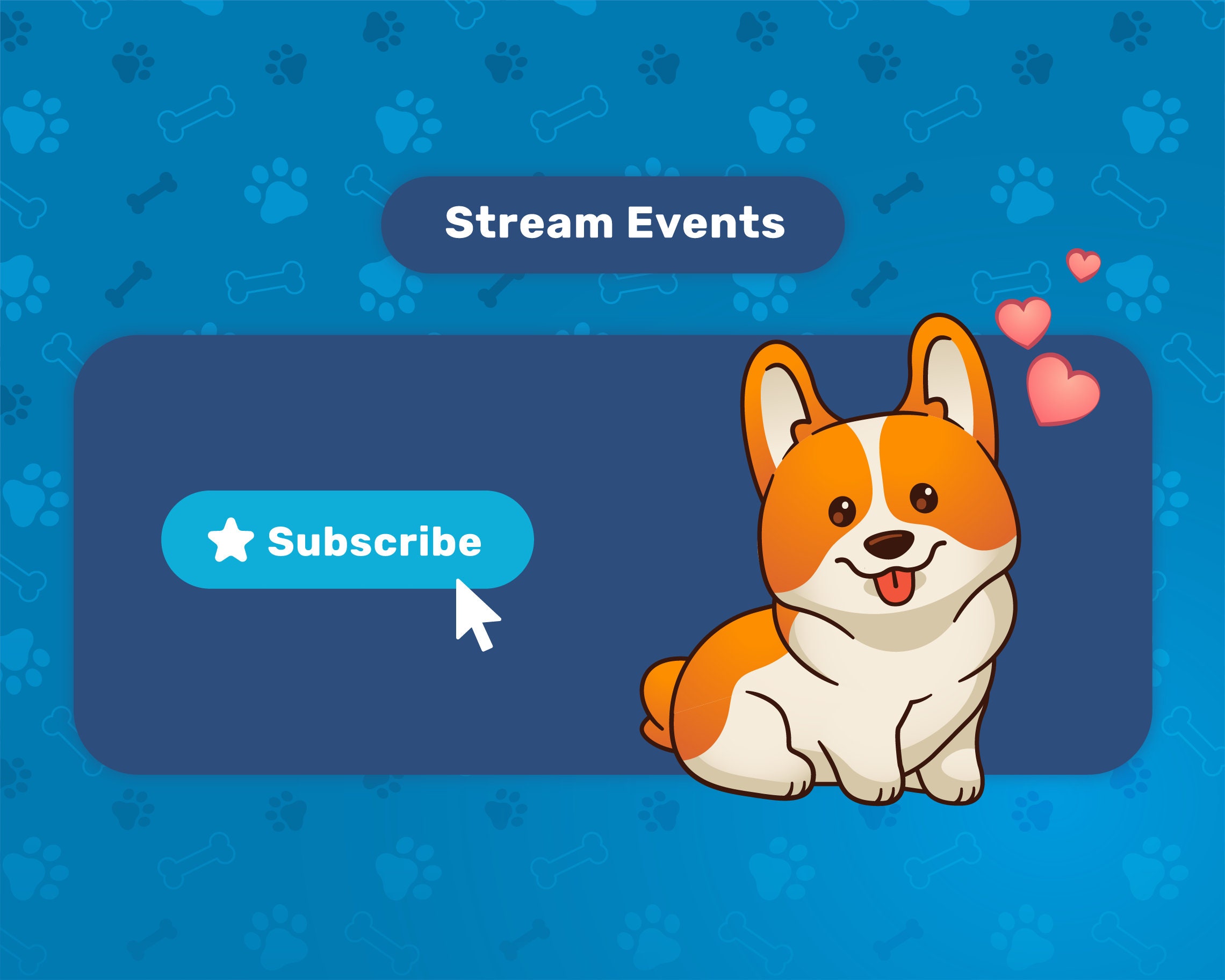 Corgi Dog Stream Pet for Twitch & Youtube streamelements Reacts to ...