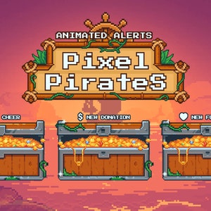Anime Pirates Twitch Overlay Pack ANIMATED 1 Piece Pixel-art ...
