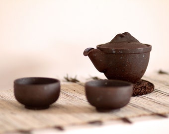 Wabi Sabi Tee Set; Teekanne & Tassen für Zen Teezeremonie