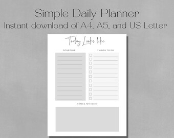 Simple Daily Planner (grey)