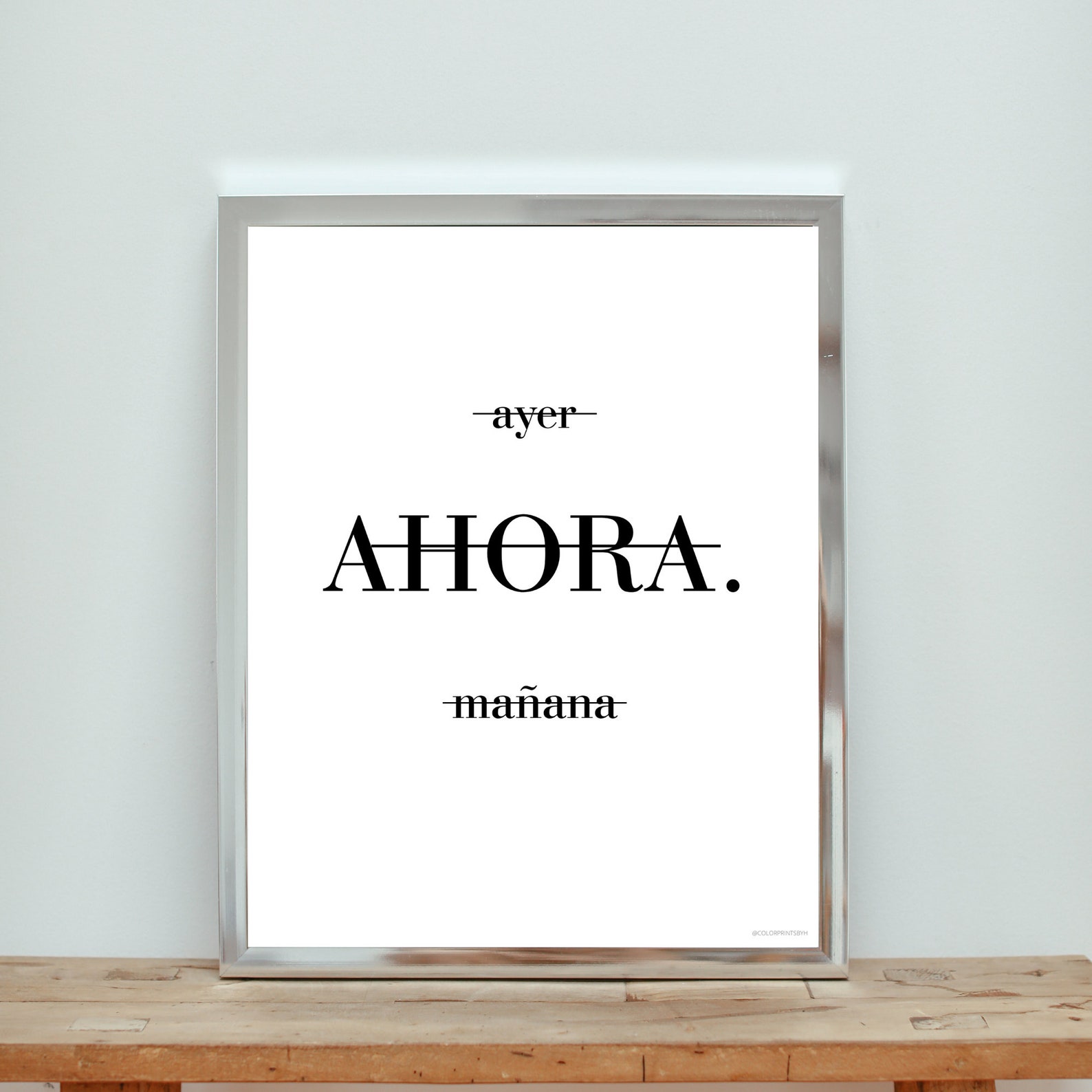 Spanish Motivational Print: Ayer, Ahora, Mañana (digital Download) - Etsy