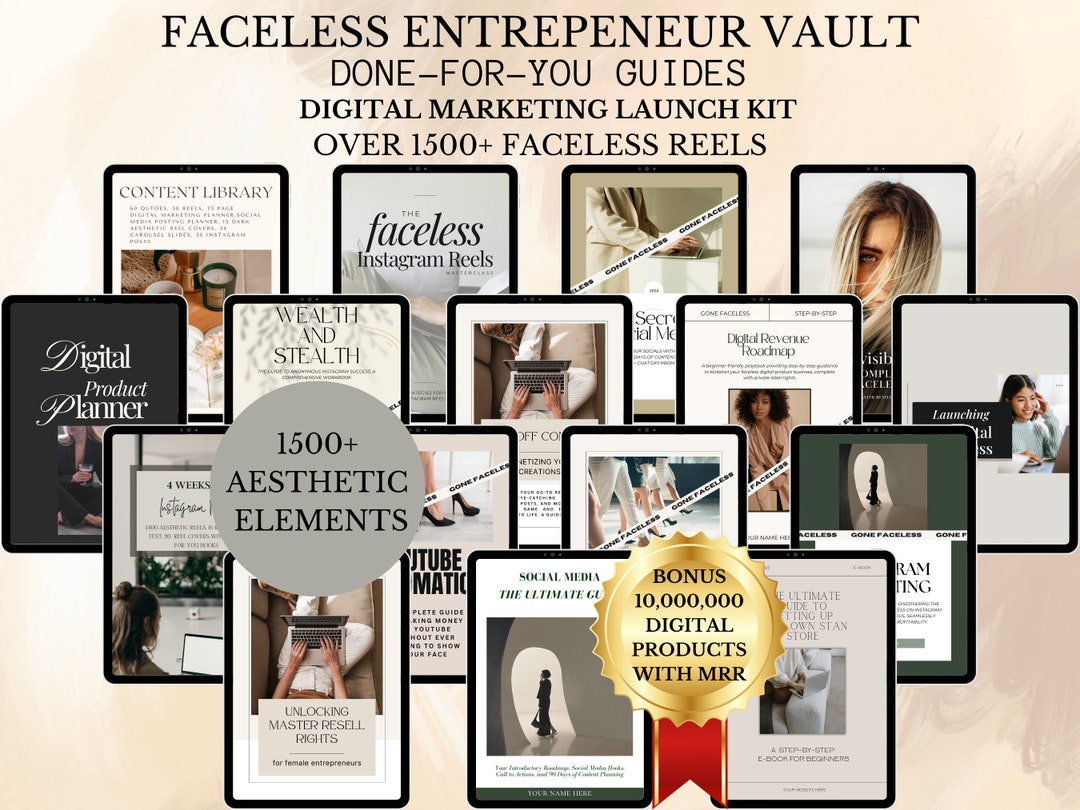 Faceless Digital Marketing Guide Bundle With Master Resell Rights ...