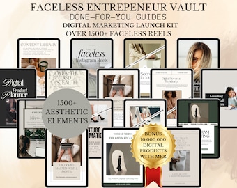 Faceless Digital Marketing Guide Bundle with Master Resell Rights Digital Marketing PLR Done For You Digital Marketing Guides with MRR DFY