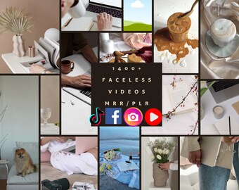 1400+ Faceless Videos | Aesthetic Videos | Master Resell Rights | MRR | Done For You | DFY | Faceless Instagram Account | Story Templates |
