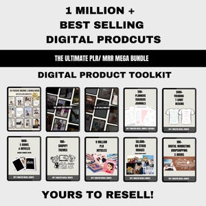 10,000+ PLR/MRR Digital Products Master Resell Rights Done For You Faceless Reels ChatGPT eBooks Planners Digital Marketing Guides