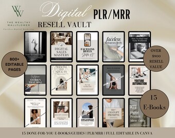 Faceless Entrepreneur Vault Faceless Digital Marketing with resell rights with Private Label Rights Faceless Bundle Marketing Bundle Digital