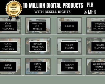 10M+ Ultimate Resell Digital Products Bundle Ideal for Passive Income, Featuring Private Label Rights & Master Resell Rights (MRR) (PLR)