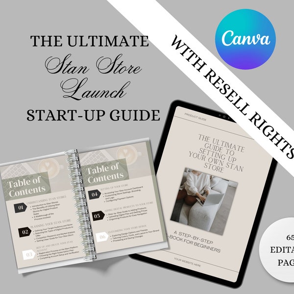 Setting Up Stan Store Guide & Master Resell Rights (MRR) + Private Label Rights (PLR) Done For You ebook | DFY Digital Product | Lead Magnet