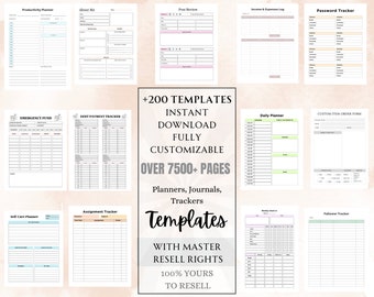 PLR Planner Bundle, MRR Resell, Private Label Rights, Master Resell Rights, PLR Journal, plr digital products, dfy, mrr plr, done for you