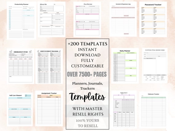 PLR Planner Bundle, MRR Resell, Private Label Rights, Master Resell Rights, PLR Journal, plr digital products, dfy, mrr plr, done for you