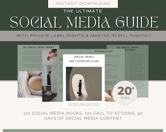 Social Media content Guide| Hooks| CTA'S with Master Resell Rights and plr, PLR MRR Marketing Guide, Done For You Ebook
