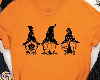 Halloween Gnomes Shirt, Fall Spooky Season Graphic Tee