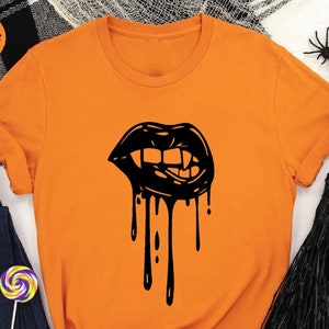 Vampire Fangs Black Lips For And Halloween' Women's T-Shirt