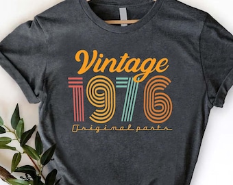 Vintage 1976 Shirt, Born in 1976 T-Shirt, 50th Birthday Gifts