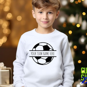 Personalized Soccer Player Youth Sweatshirt,Soccer Ball Name Crewneck,Custom Soccer Kids Player Sweater,Custom Soccer Ball,Soccer Lover Gift
