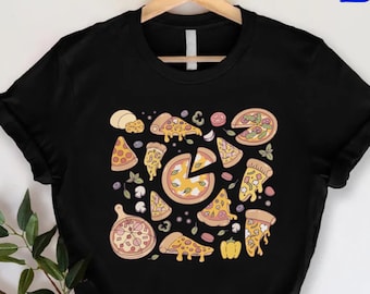 Pizza Lovers Graphic Tee, Fun Food Slice T-Shirt, Pizza Shirt