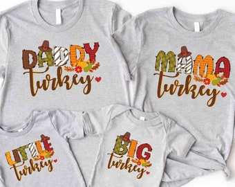 Family Matching Shirts, Turkey Day Gifts for Family, Funny Thanksgiving Outfit, Personalized Family T-shirts, Thanksgiving Dinner Apparel
