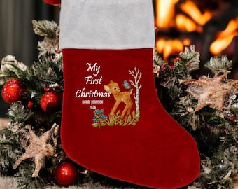 Personalized Baby's First Christmas Stocking, New Baby Christmas Gift