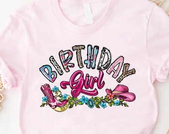Cowgirl Birthday Girl Shirt, Western Birthday Party Tee, Birthday Gift for Her