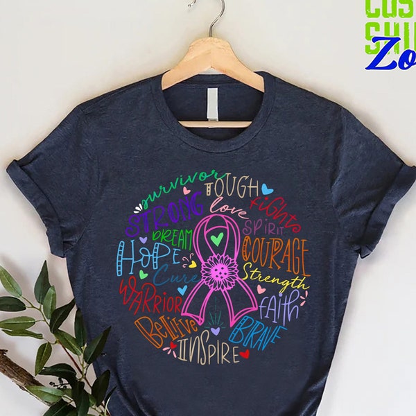 Cancer Awareness Shirt,In This Family No Body Fights Alone,Cancer Support Group Shirt,Cancer Family Shirt,Motivational Gifts,Cancer Gift