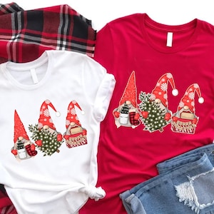 Gnome Shirt, Christmas Gift Shirt, Cute Gnomes Shirt, Merry Christmas Tee, Christmas Shirt for Women, Christmas Gnome T-shirt, Holiday Gnome