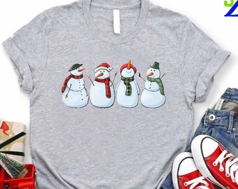 Christmas Snowman Lover T-Shirt, Winter Tee, Xmas Party Tee
