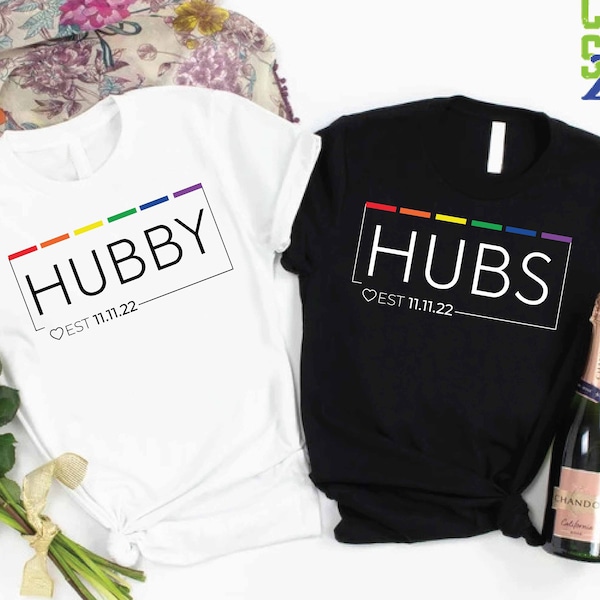 Custom Gay Wedding Shirt, Gay Couple Gift, LGBTQ Wedding Shirt, Personalized Pride Gift, Gay Bachelor Party Shirt, Two Grooms Wedding Tees