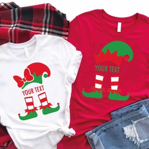 Custom Elf T-shirt, Personalized Christmas Elf Shirt, Christmas Gift, Funny Elf Shirt, Funny Christmas Shirt, Family Christmas Party Shirt