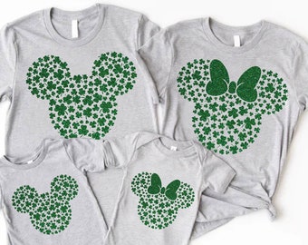 Custom St Patrick Day Disney Shirt, Family Matching Disney Tee, Luck of Mickey, Personalized Gift for St Paddys Day, Patrick Day Disney Tees